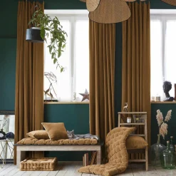 EMINZA Coussin de sol carré velours de coton (50 x 50 cm) Victor Camel Sale