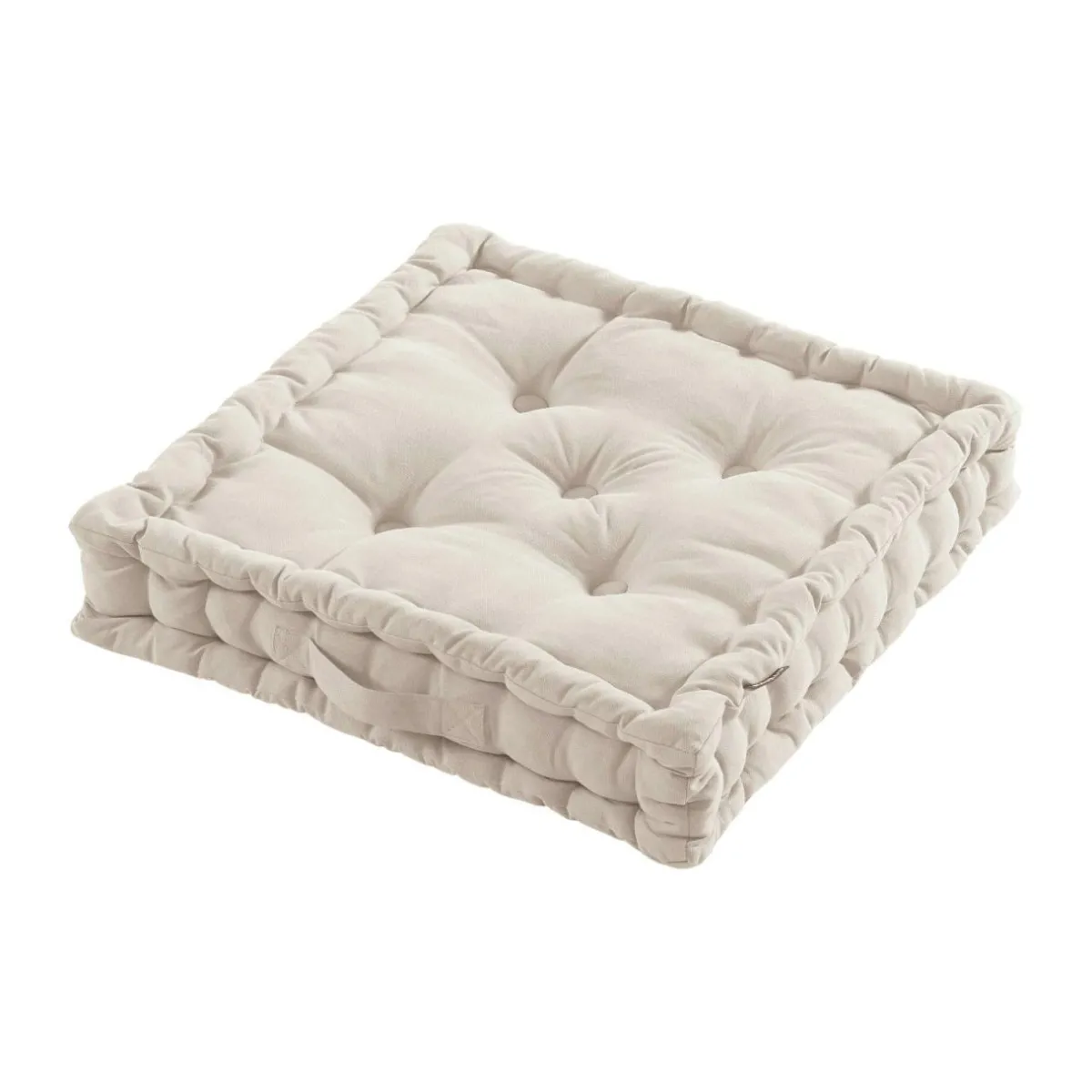 EMINZA Coussin de sol coton (50 x 50 cm) Pixel Beige Clearance