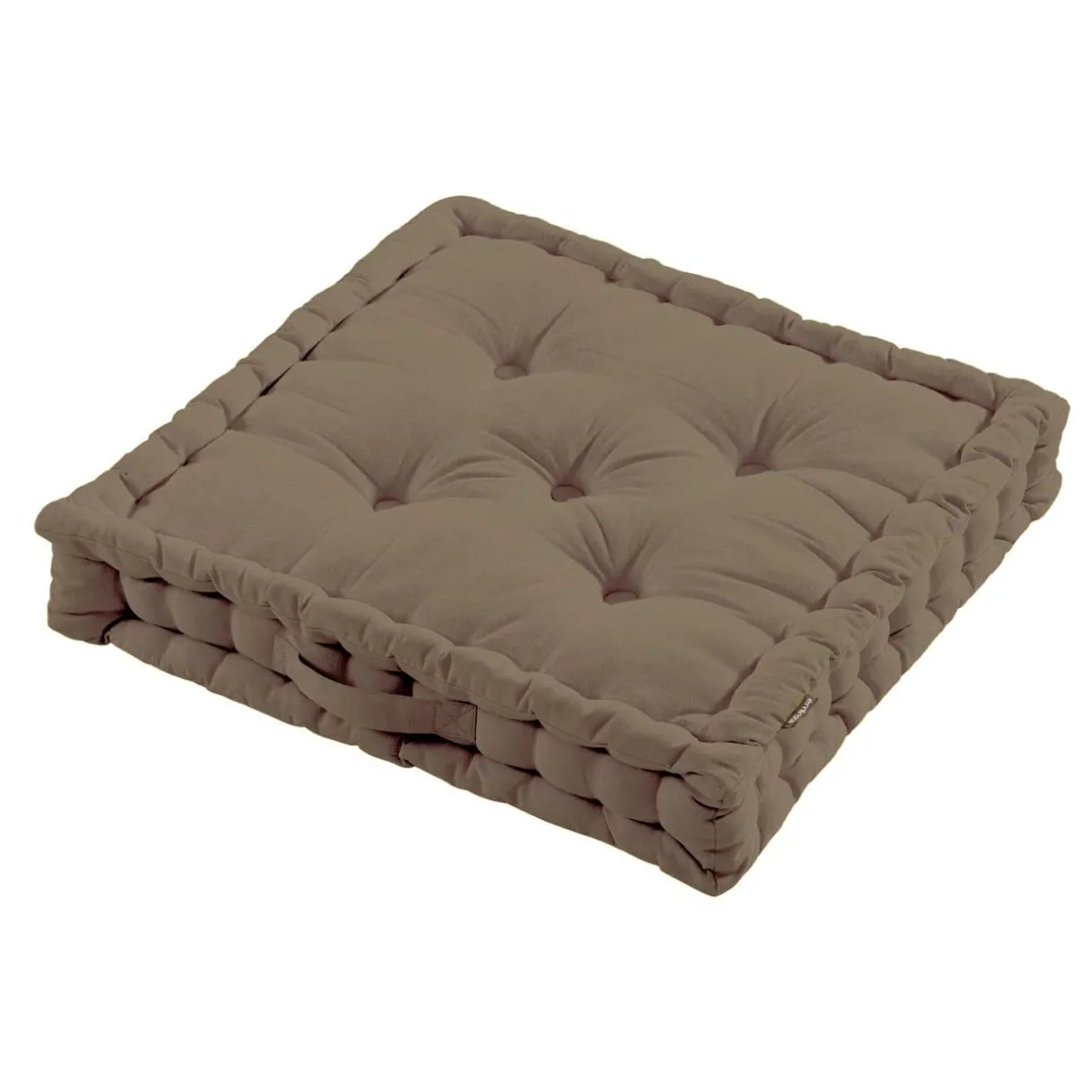 EMINZA Coussin de sol coton (60 x 60 cm) Pixel Taupe Best