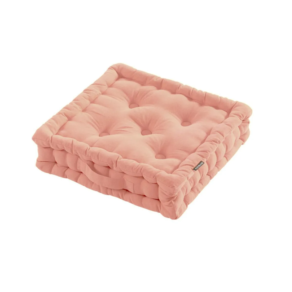 EMINZA Coussin de sol coton (40 x 40 cm) Pixel Rose Pêche Sale