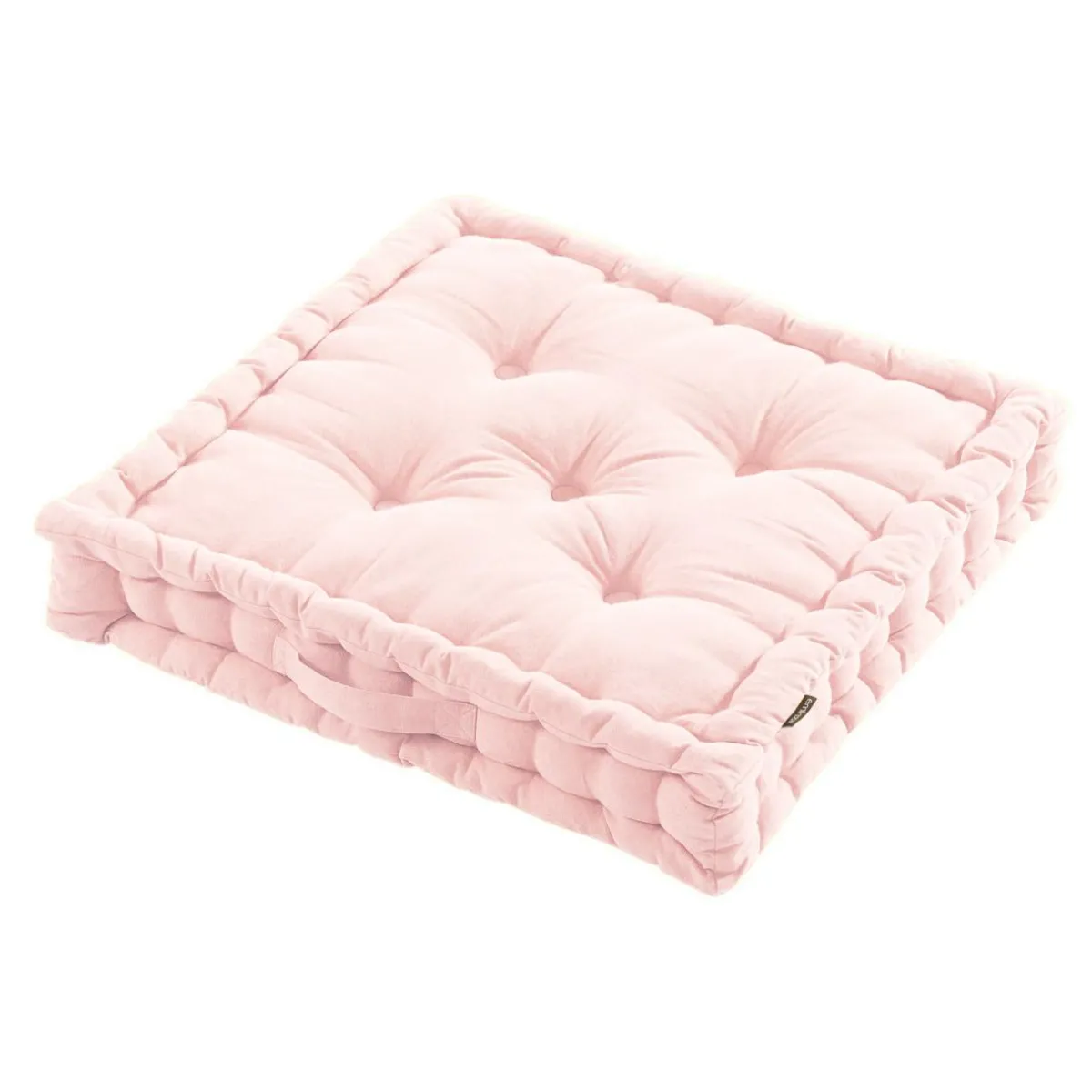 EMINZA Coussin de sol coton (60 x 60 cm) Pixel Rose poudré Discount