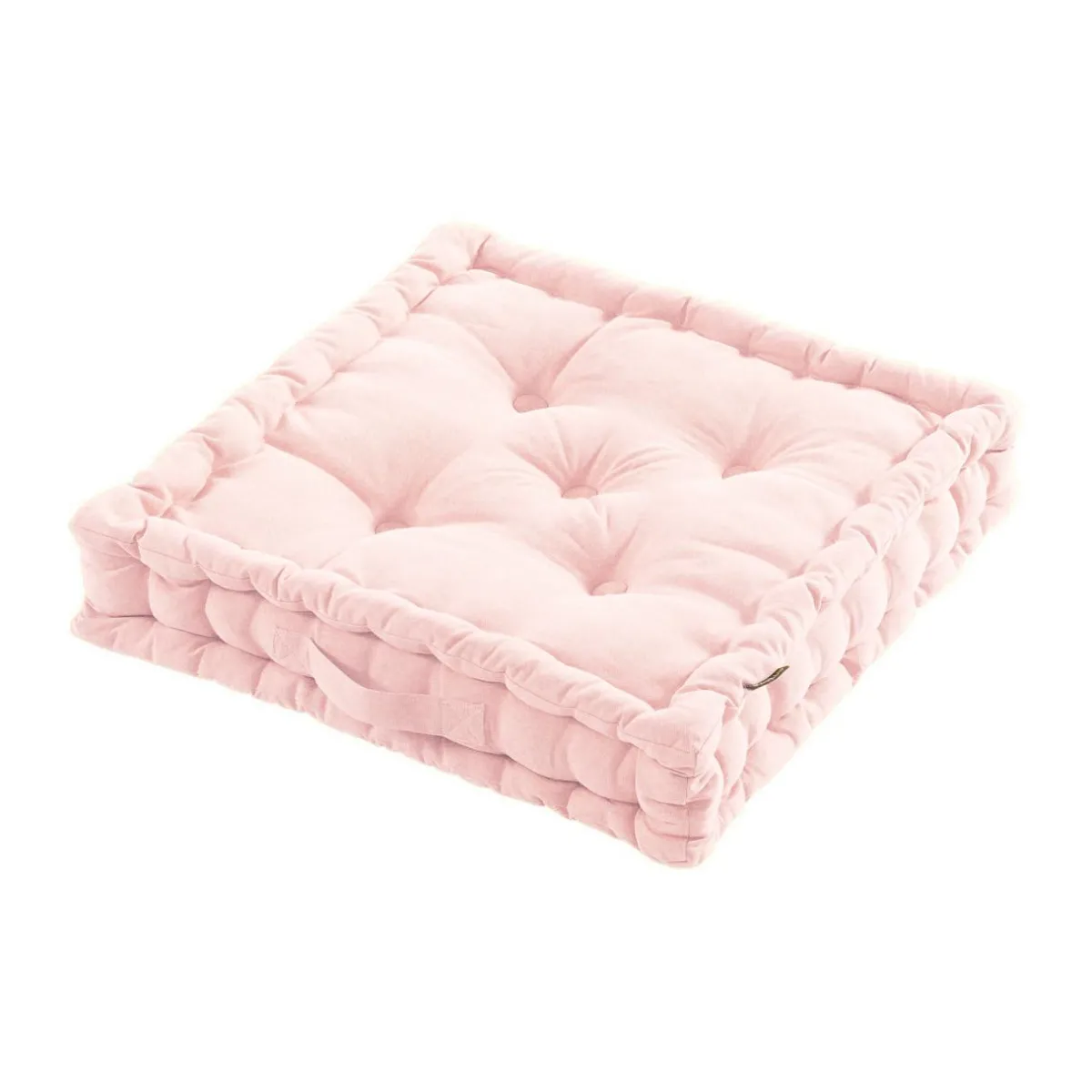 EMINZA Coussin de sol coton (50 x 50 cm) Pixel Rose poudré Outlet
