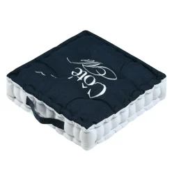 STOF Coussin de sol coton (45 x 45 cm) Bordemer Bleu marine Hot