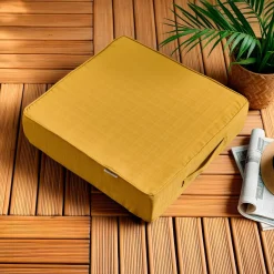 EMINZA Coussin de sol extérieur déhoussable (45 x 45 cm) Sunset Jaune moutarde Online