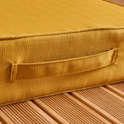 EMINZA Coussin de sol extérieur déhoussable (45 x 45 cm) Sunset Jaune moutarde Online