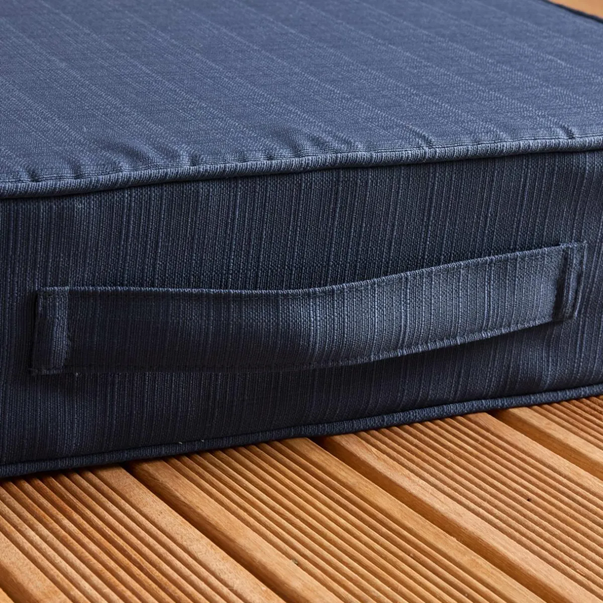 EMINZA Coussin de sol extérieur déhoussable (45 x 45 cm) Sunset Bleu nuit