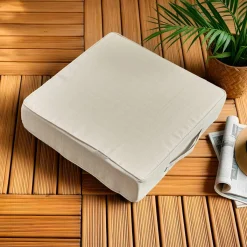 EMINZA Coussin de sol extérieur déhoussable (45 x 45 cm) Sunset Ecru Outlet