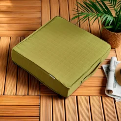 EMINZA Coussin de sol extérieur déhoussable (45 x 45 cm) Sunset Vert olive Online