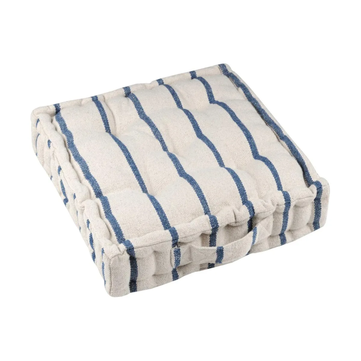 EMINZA Coussin de sol extérieur toile de coton (45 x 45 cm) Ocealys Bleu marine Discount
