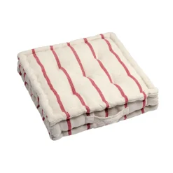 EMINZA Coussin de sol extérieur toile de coton (45 x 45 cm) Ocealys Rouge Discount