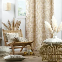 STOF Coussin de sol rond coton haut (40 x 30 cm) Hemera Taupe Best