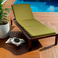 EMINZA Coussin de transat déhoussable (190 x 60 cm) Sunset Vert olive Outlet