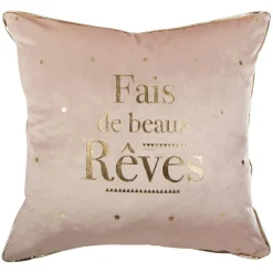 Atmosphera createur d'interieur for kids Coussin enfant carré (40 x 40 cm) Rêves Rose Discount