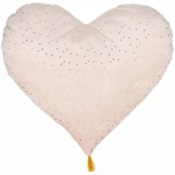 Atmosphera createur d'interieur for kids Coussin enfant cœur (40 x 45 cm) Polie Rose New