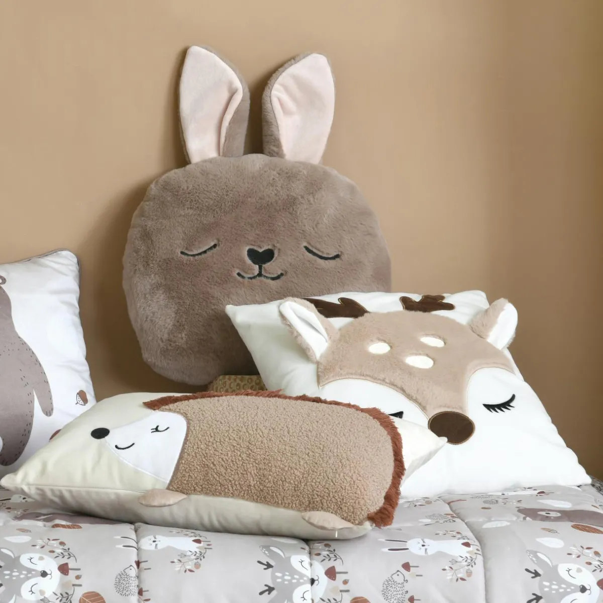 STOF Coussin enfant rectangulaire (30 x 50 cm) Gabin Taupe Best
