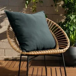 EMINZA Coussin extérieur carré (60 x 60 cm) Sunset Gris Anthracite Best