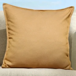 MOBELLIA Coussin extérieur carré (45 x 45 cm) Boraé Ocre Jaune ocre Hot