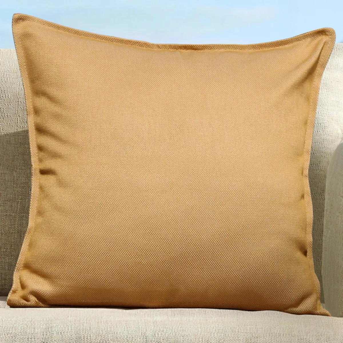 MOBELLIA Coussin extérieur carré (45 x 45 cm) Boraé Ocre Jaune ocre Hot