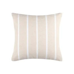 EMINZA Coussin extérieur carré toile de coton (50 x 50 cm) Ocealys Blanc Discount
