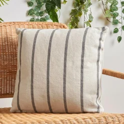 EMINZA Coussin extérieur carré toile de coton (50 x 50 cm) Ocealys Gris Anthracite Sale