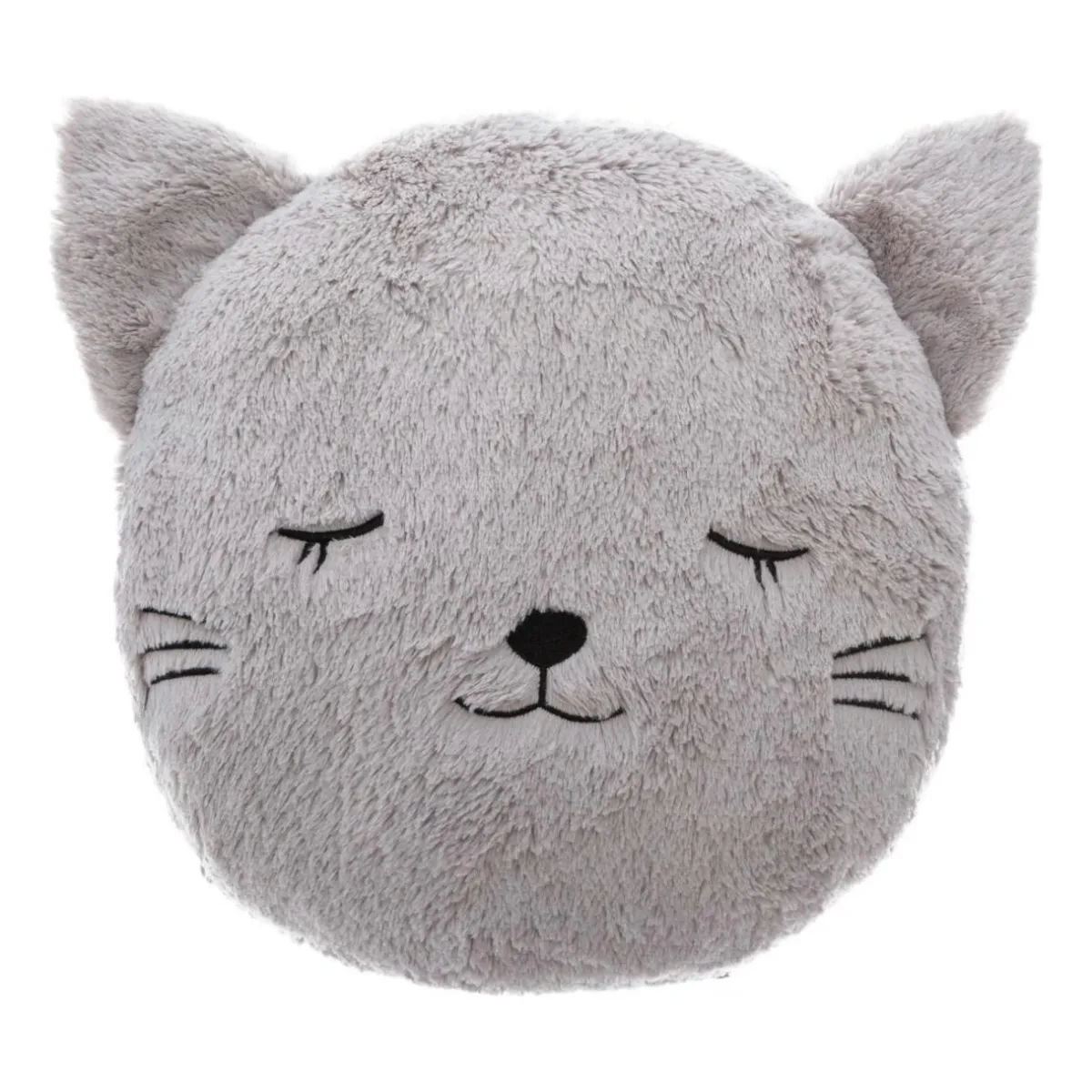 Atmosphera createur d'interieur for kids Coussin fausse fourrure enfant (27 cm) Chat Gris Best