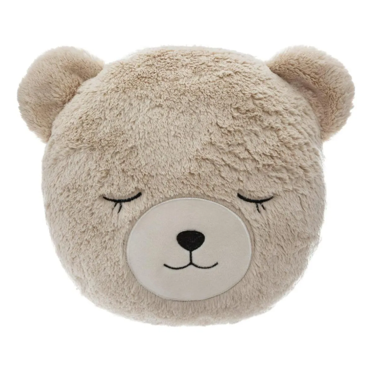 ATMOSPHERA Coussin fausse fourrure enfant (27 cm) Ours Beige New