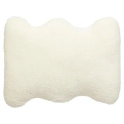 Atmosphera, cru017dateur d'intu017drieur Coussin rectangulaire bouclette (35 x 48 cm) Bliss Blanc