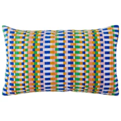 Atmosphera, cru017dateur d'intu017drieur Coussin rectangulaire brodé (30 x 50 cm) Disso Multicolore New