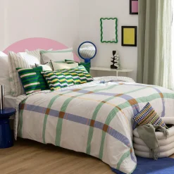 Atmosphera, cru017dateur d'intu017drieur Coussin rectangulaire brodé (30 x 50 cm) Disso Multicolore New