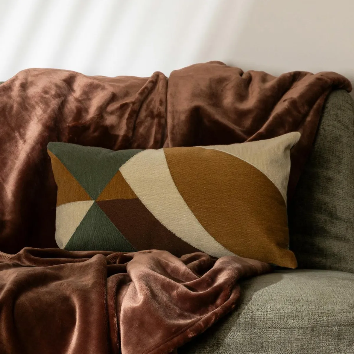 Atmosphera, cru017dateur d'intu017drieur Coussin rectangulaire brodé (30 x 50 cm) Harry Multicolore Vert Best