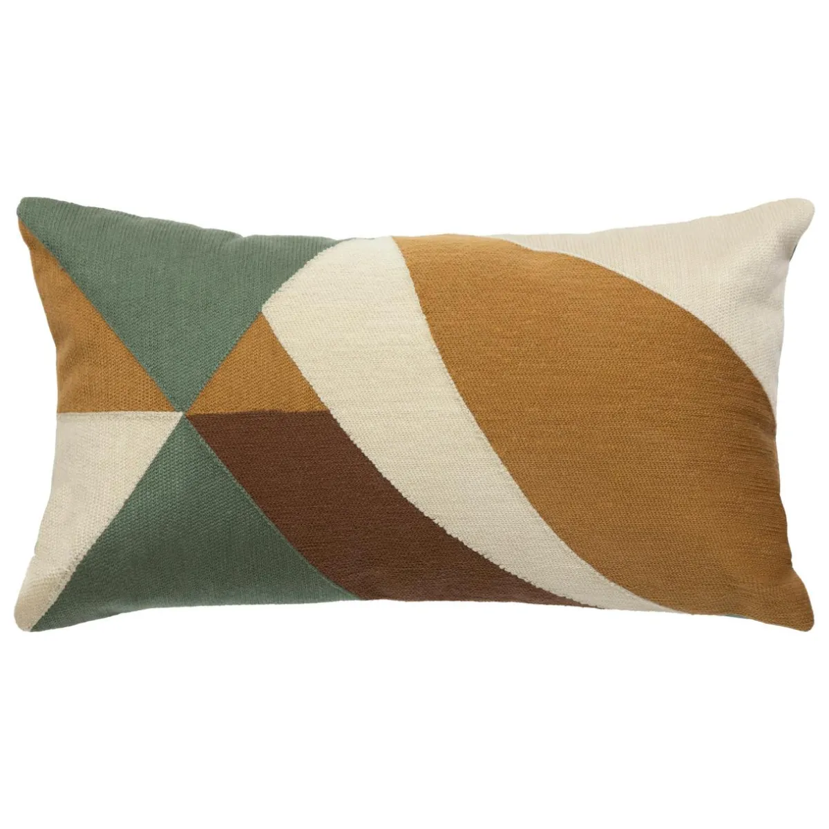 Atmosphera, cru017dateur d'intu017drieur Coussin rectangulaire brodé (30 x 50 cm) Harry Multicolore Vert Best
