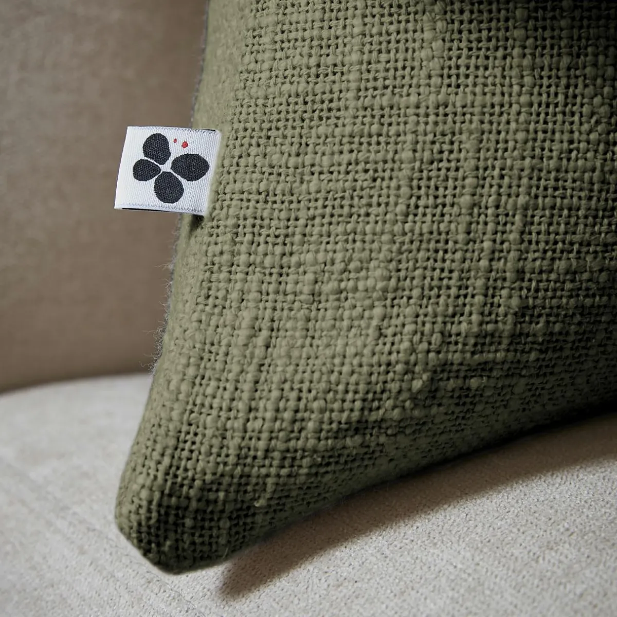 L'EFFET PAPILLON Coussin rectangulaire coton (40 x 60 cm) Sixtine Vert romarin