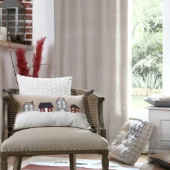 LOVELY CASA Coussin rectangulaire coton (30 x 50 cm) Cornouailles Beige Clearance