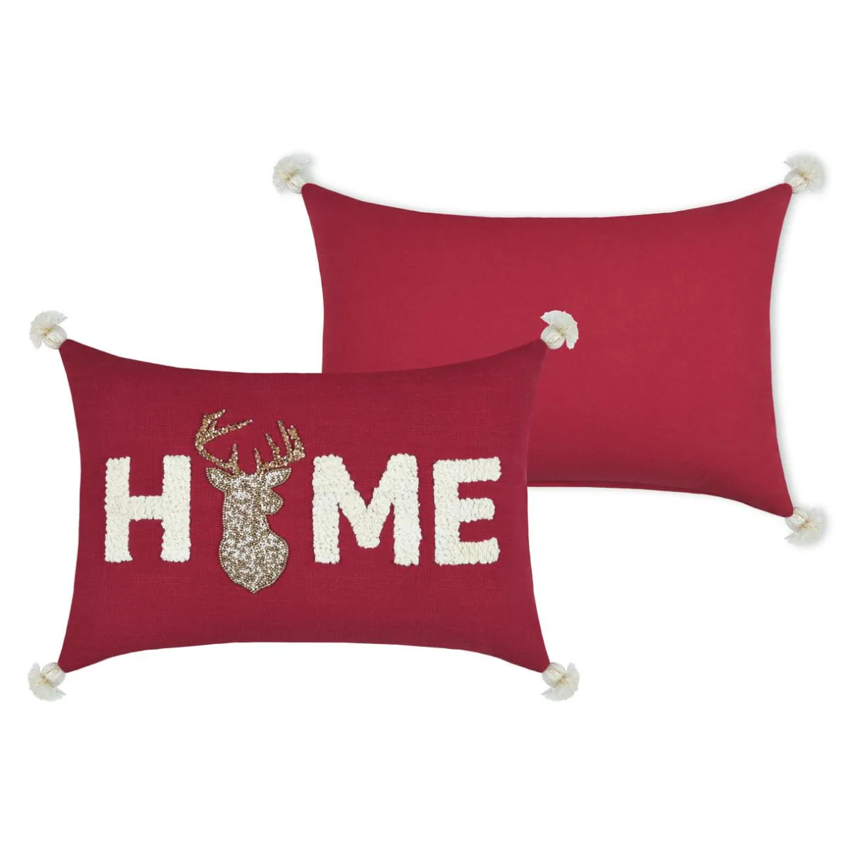 STOF Coussin rectangulaire coton (35 x 50 cm) Finna Rouge Sale