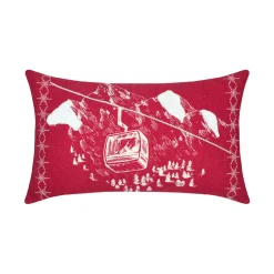 STOF Coussin rectangulaire coton (30 x 50 cm) Villard Rouge Clearance