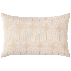 douceur d'intu017drieur Coussin rectangulaire coton (40 x 60 cm) Ondine Blanc New