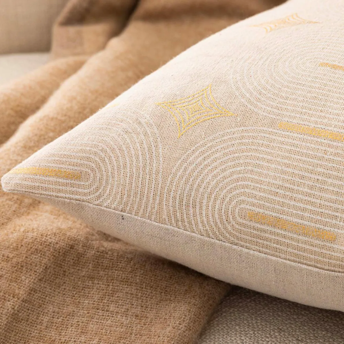 douceur d'intu017drieur Coussin rectangulaire coton (40 x 60 cm) Ondine Blanc New