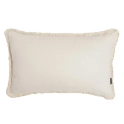 EMINZA Coussin rectangulaire coton (40 x 60 cm) Pixel franges Beige