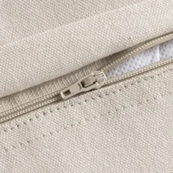 EMINZA Coussin rectangulaire coton (40 x 60 cm) Pixel franges Beige