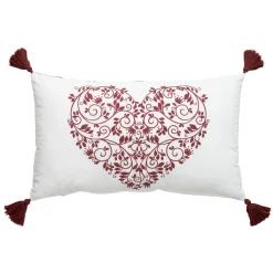 EMINZA Coussin rectangulaire coton (30 x 50 cm) Megeve Rouge Outlet