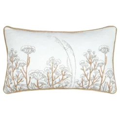 STOF Coussin rectangulaire coton (30 x 50 cm) Oriana Ecru New
