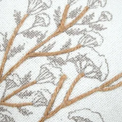 STOF Coussin rectangulaire coton (30 x 50 cm) Oriana Ecru New