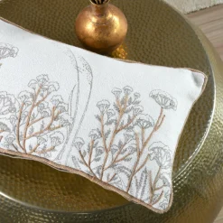 STOF Coussin rectangulaire coton (30 x 50 cm) Oriana Ecru New
