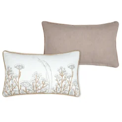 STOF Coussin rectangulaire coton (30 x 50 cm) Oriana Ecru New