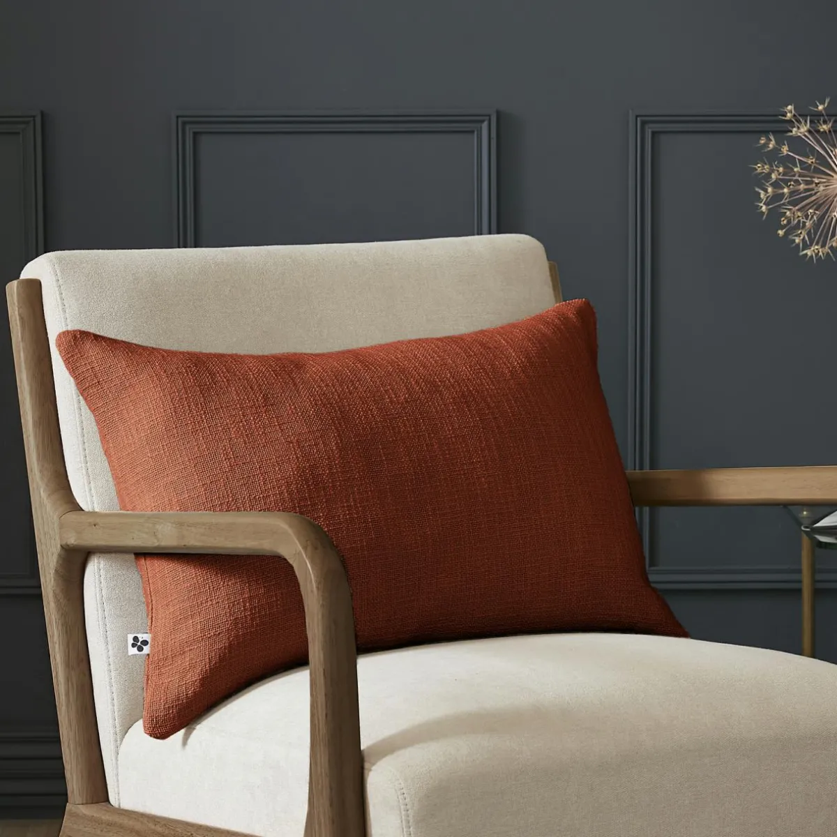 L'EFFET PAPILLON Coussin rectangulaire coton (40 x 60 cm) Sixtine Terracotta Best