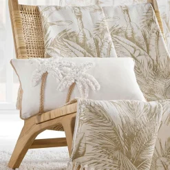 douceur d'intu017drieur Coussin rectangulaire coton (30 x 50 cm) Sahara Ecru New