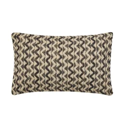 douceur d'intu017drieur Coussin rectangulaire coton (30 x 50 cm) Loumeo Noir Sale