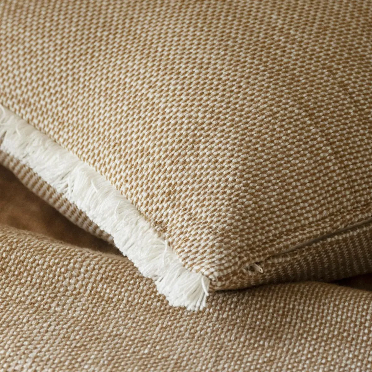 EMINZA Coussin rectangulaire coton texturé (50 x 80 cm) Jamy Marron Online
