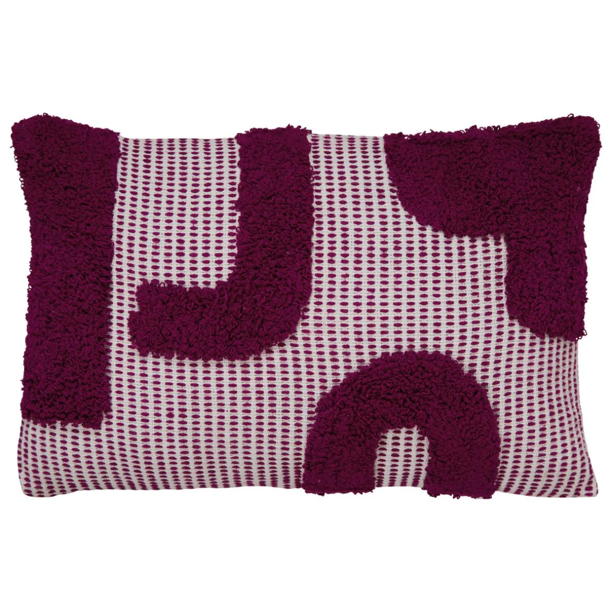 Atmosphera, cru017dateur d'intu017drieur Coussin rectangulaire coton (38 x 58 cm) Poppy Violet Best