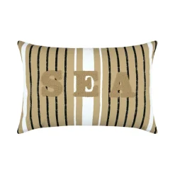 STOF Coussin rectangulaire coton (40 x 60 cm) Maritime Beige New